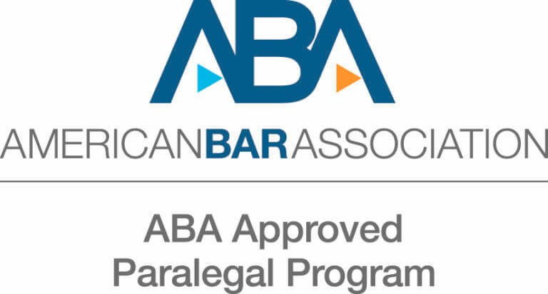 Logo showing the American Bar Association (ABA) approval for paralegal program.